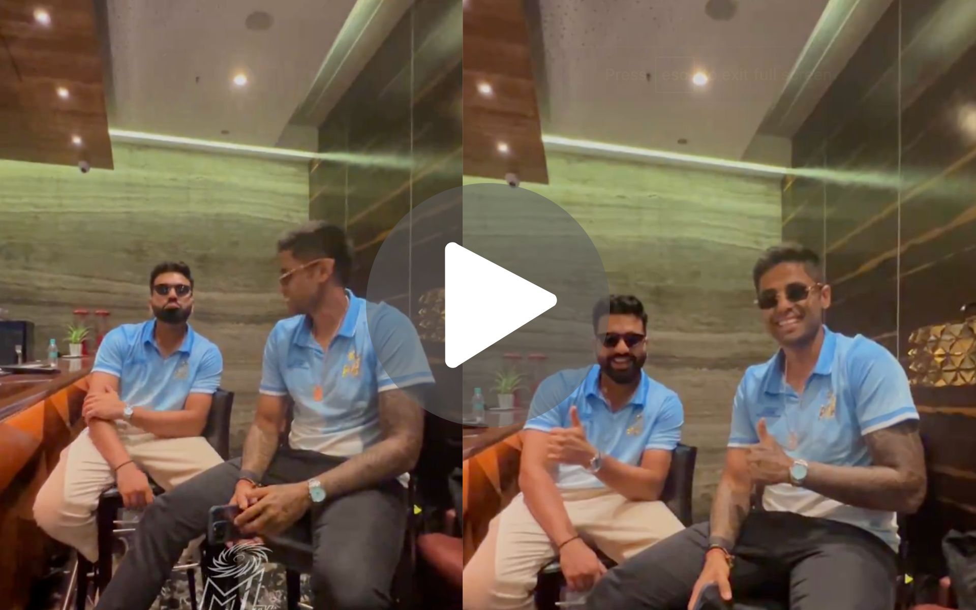 [Watch] MI Ex-Captain Rohit Sharma Strikes Suryakumar Yadav's Iconic Airport Pose